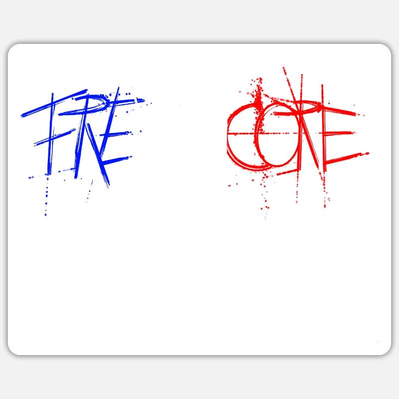 Frenchcore - Sticker Größe S (10 x 10 cm) - Mattweiß