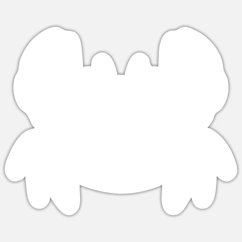 Crab - Sticker size S (10 x 10 cm) - white matte