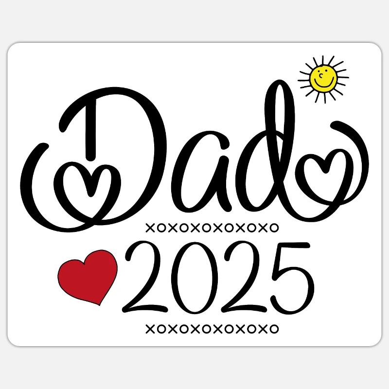 Papa 2025 - Sticker taille S (10 x 10 cm) - blanc mat