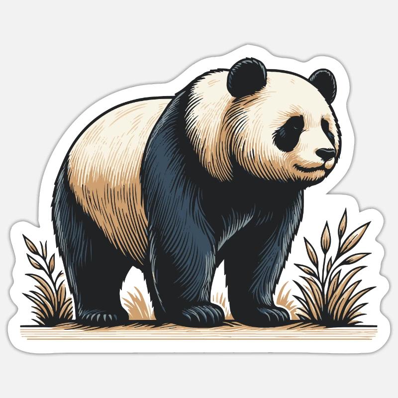 Panda - Sticker size S (10 x 10 cm) - white matte
