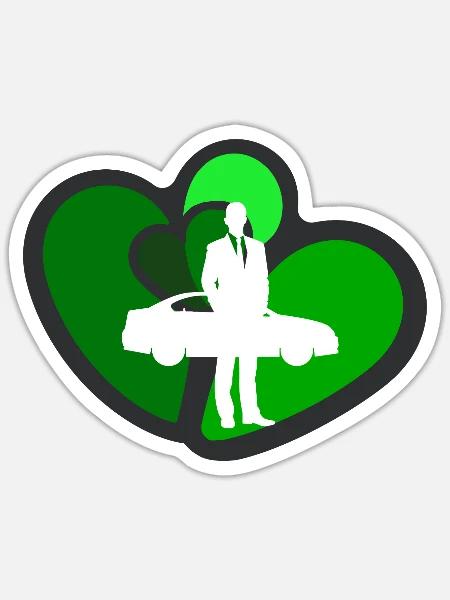 Auto Autoverkaeufer Sportauto - Sticker Größe S (10 x 10 cm) - Mattweiß