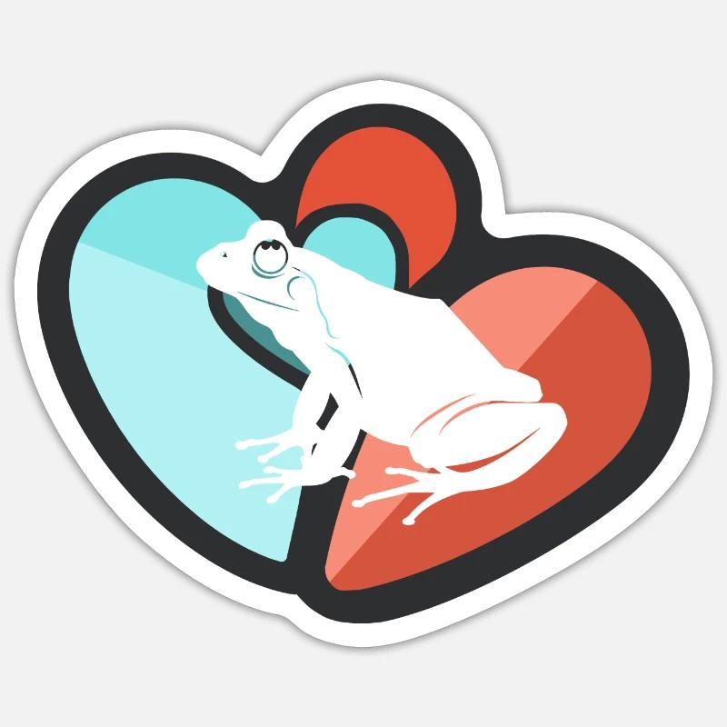 Frosch Teich Molch Sticker Größe S (10 x 10 cm)