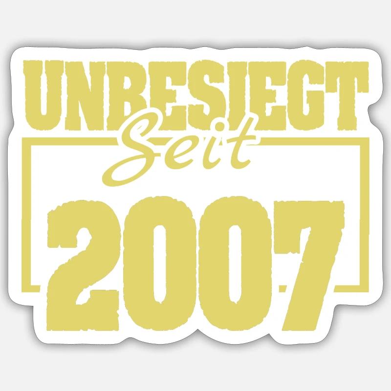 2007 2007 - Sticker size S (10 x 10 cm) - white matte