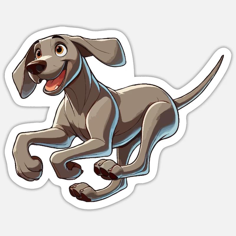 Weimaraner - Sticker size S (10 x 10 cm) - white matte