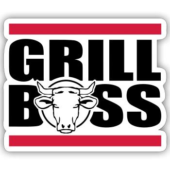 grill - Sticker Größe S (10 x 10 cm) - Mattweiß - Vorne