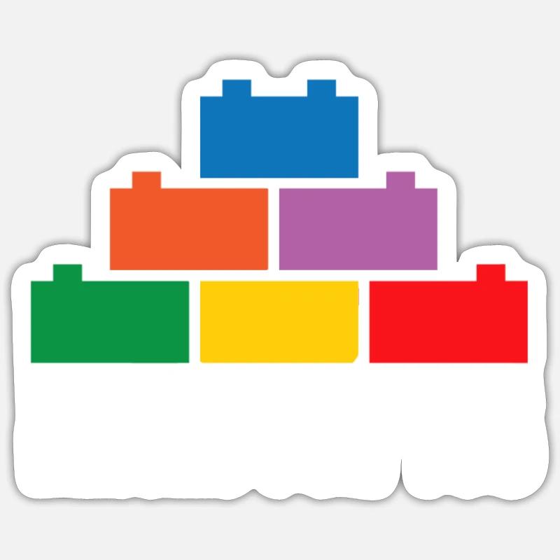 Brick Builder Brick Building Master Builder Sticker size S (10 x 10 cm)