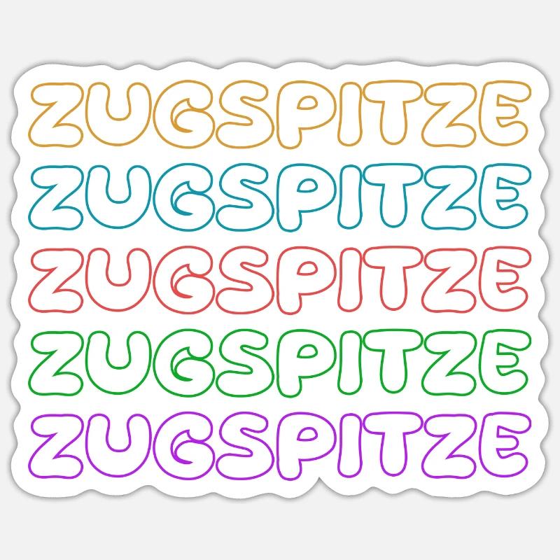 Zugspitze comme escalade - Sticker taille S (10 x 10 cm) - blanc mat