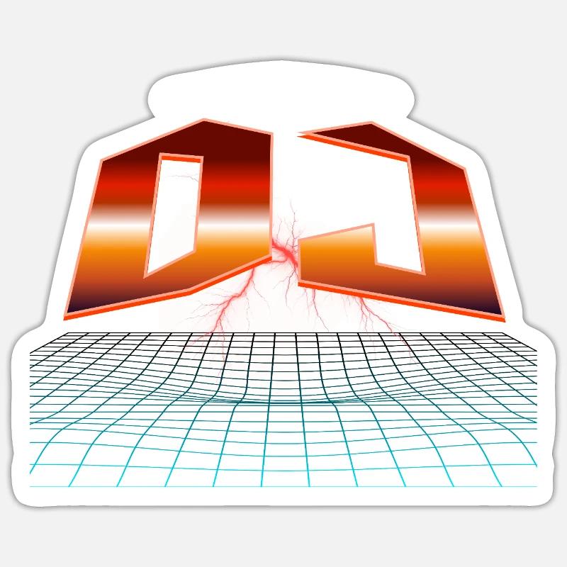 DJ - Sticker Größe S (10 x 10 cm) - Mattweiß