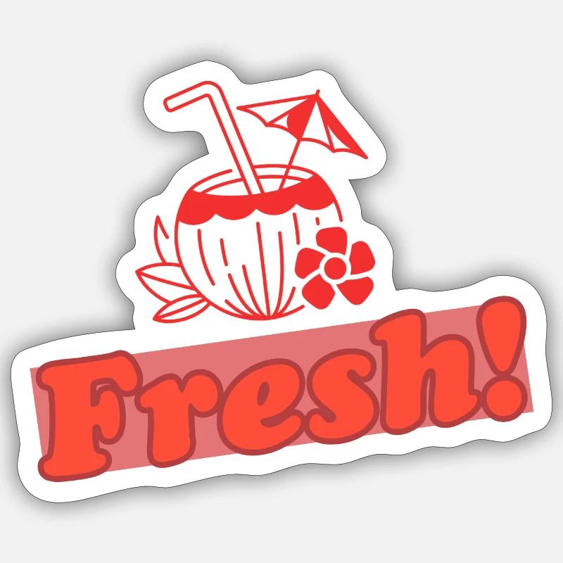 Frais! - Sticker taille S (10 x 10 cm) - blanc mat