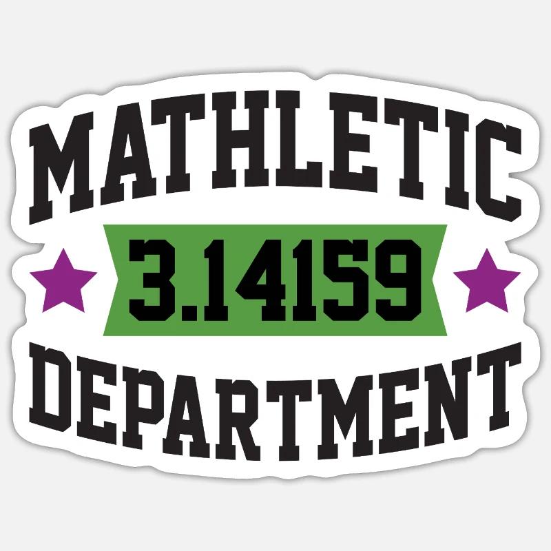 Mathletic Abteilung - Sticker Größe S (10 x 10 cm) - Mattweiß