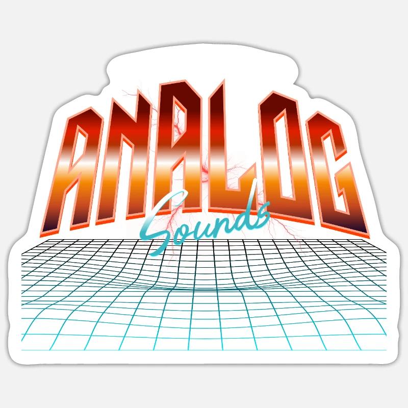 Analog Sounds Synthesizer - Sticker Größe S (10 x 10 cm) - Mattweiß