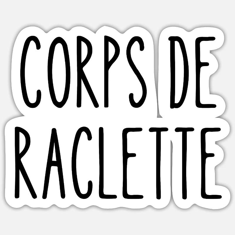 corps de raclette Sticker taille S (10 x 10 cm)