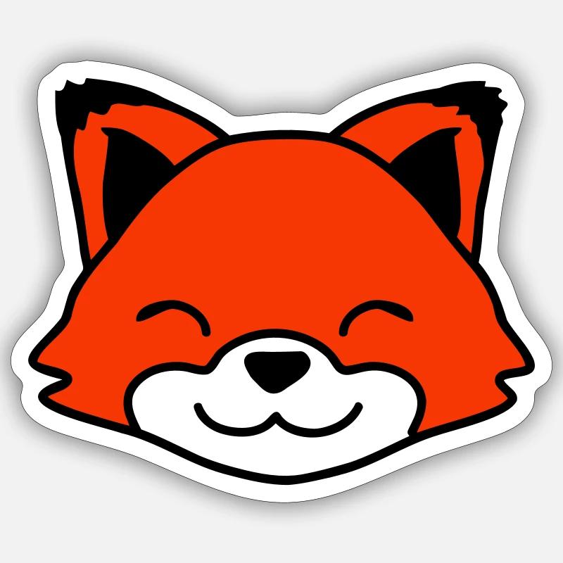 Fuchs Rotfuchs Wildes Tier Schlauer Wald Bewohner Sticker Größe S (10 x 10 cm)