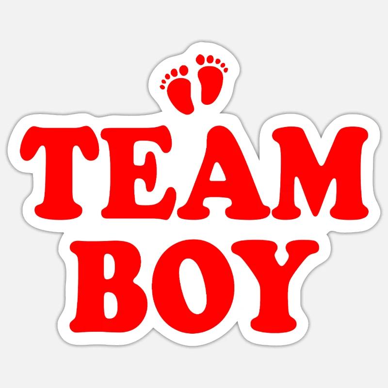 Team boy - Sticker size S (10 x 10 cm) - white matte