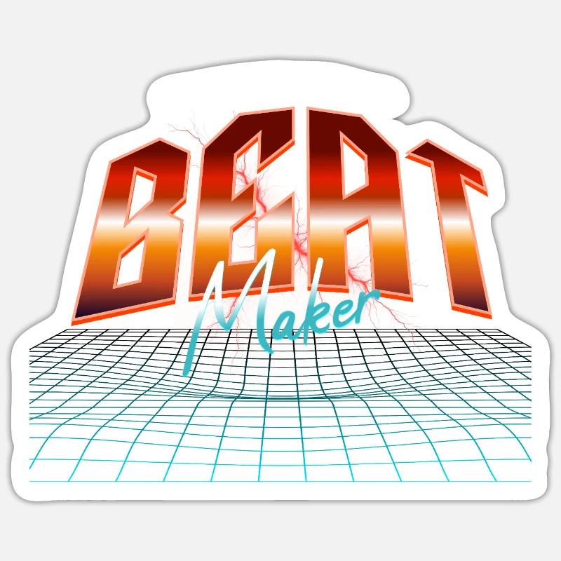 Beat Maker - Sticker size S (10 x 10 cm) - white matte