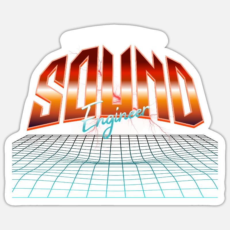 Sound Engineer - Sticker size S (10 x 10 cm) - white matte