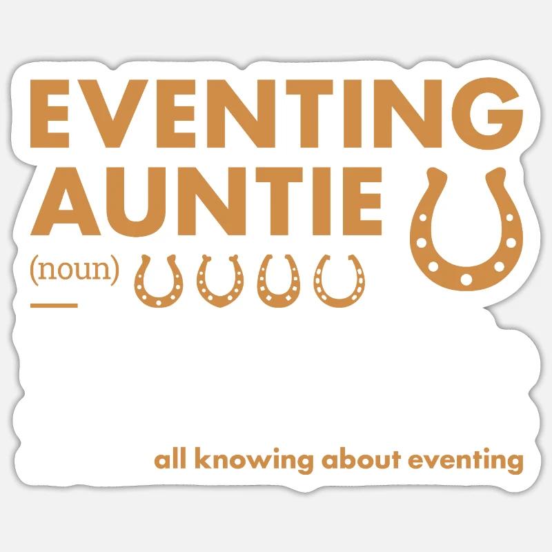 Cavalier Tante Définition Concours complet Sticker taille S (10 x 10 cm)