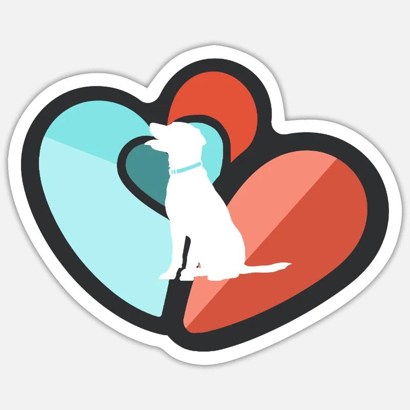 Dog Training Agility - Sticker size S (10 x 10 cm) - white matte