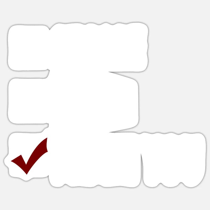 SINGLE HATE - Sticker taille S (10 x 10 cm) - blanc mat
