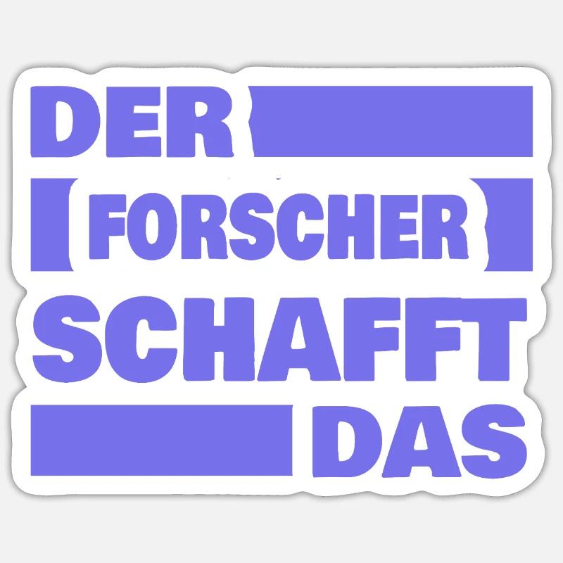 Researcher as work - Sticker size S (10 x 10 cm) - white matte
