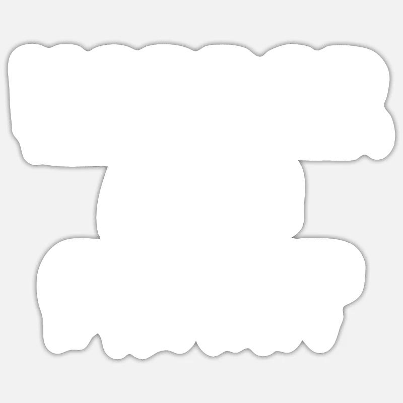 Horreur et froid - Sticker taille S (10 x 10 cm) - blanc mat