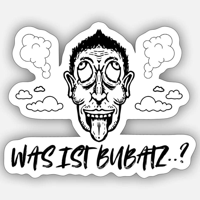 Qu’est-ce que Bubatz ? - Sticker taille S (10 x 10 cm) - blanc mat