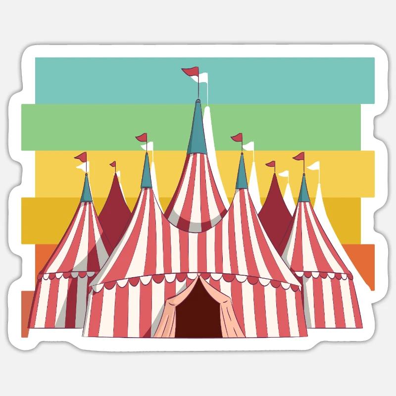 Zircus Sticker Größe S (10 x 10 cm)