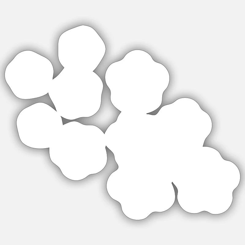 étoiles - Sticker taille S (10 x 10 cm) - blanc mat