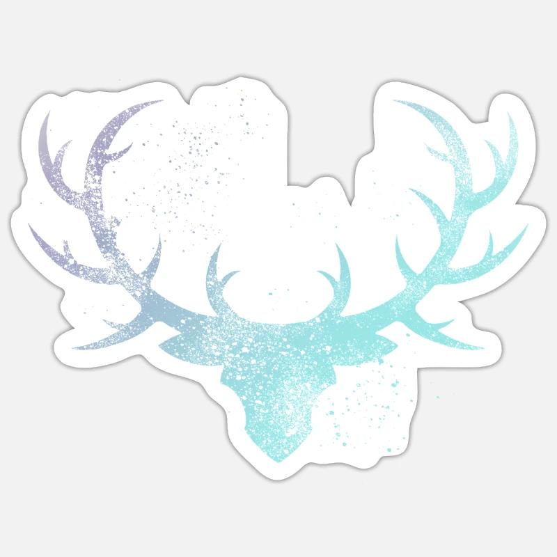 Geweih Sticker Größe S (10 x 10 cm)