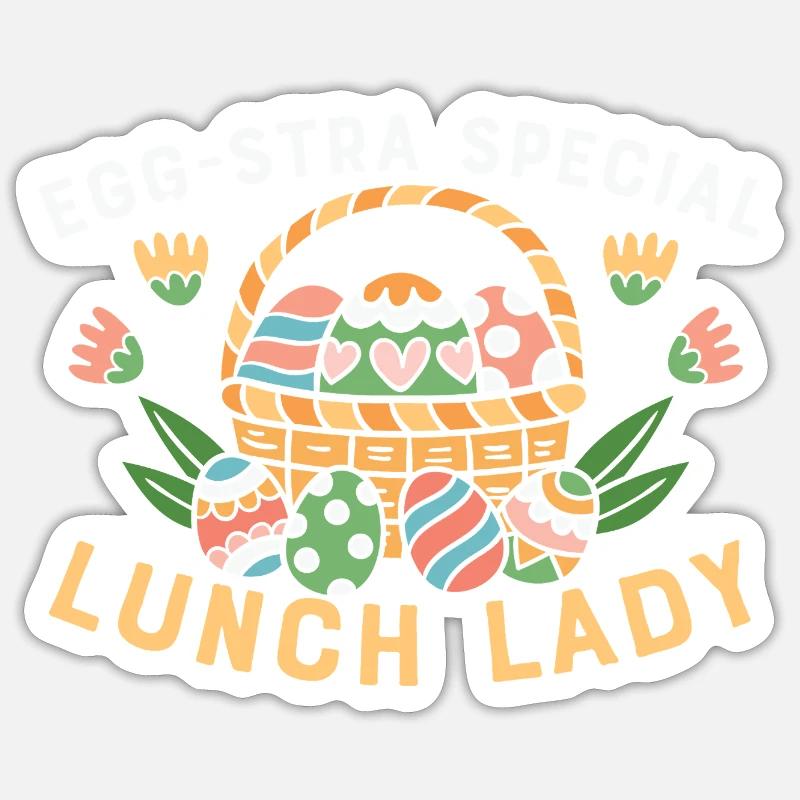 Eggstra Spécial Déjeuner Dame Sticker taille S (10 x 10 cm)