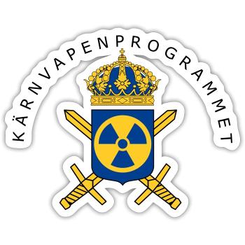 The Swedish Nuclear Weapons Programme - Sticker size S (10 x 10 cm) - white matte - Front