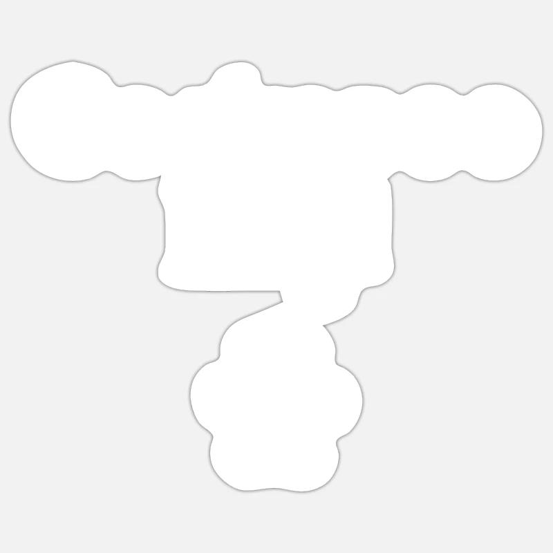 Papa Cockapoo - Sticker taille S (10 x 10 cm) - blanc mat