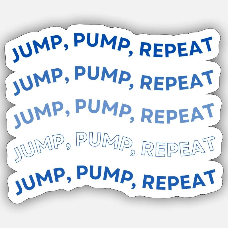jump pump foil repeat - Sticker Größe S (10 x 10 cm) - Mattweiß