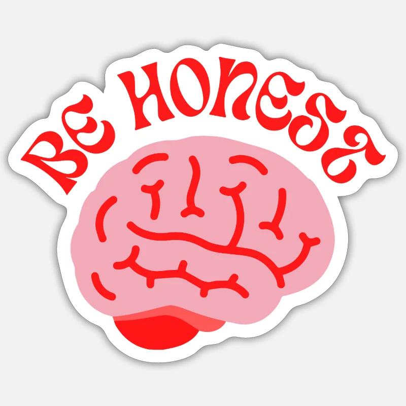 Be Honest – rétro conscient Sticker taille S (10 x 10 cm)
