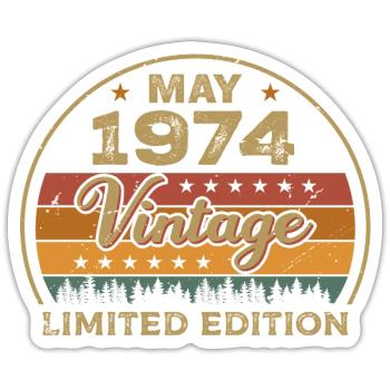 May Gift May 1974 Jubilee May 1974 May 1974 - Sticker size S (10 x 10 cm) - white matte - Front