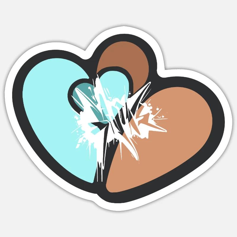 Graffiti Wandbilder Murals - Sticker taille S (10 x 10 cm) - blanc mat