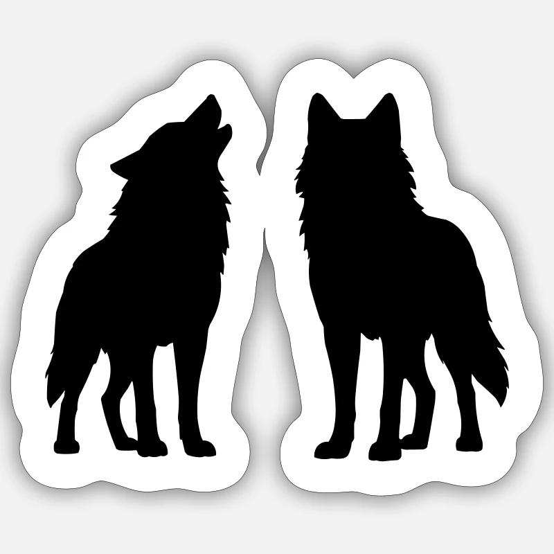 woelfe - Sticker size S (10 x 10 cm) - white matte