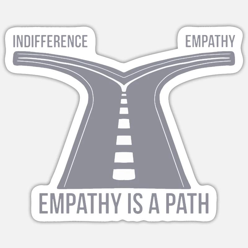 L’empathie est un chemin - Sticker taille S (10 x 10 cm) - blanc mat