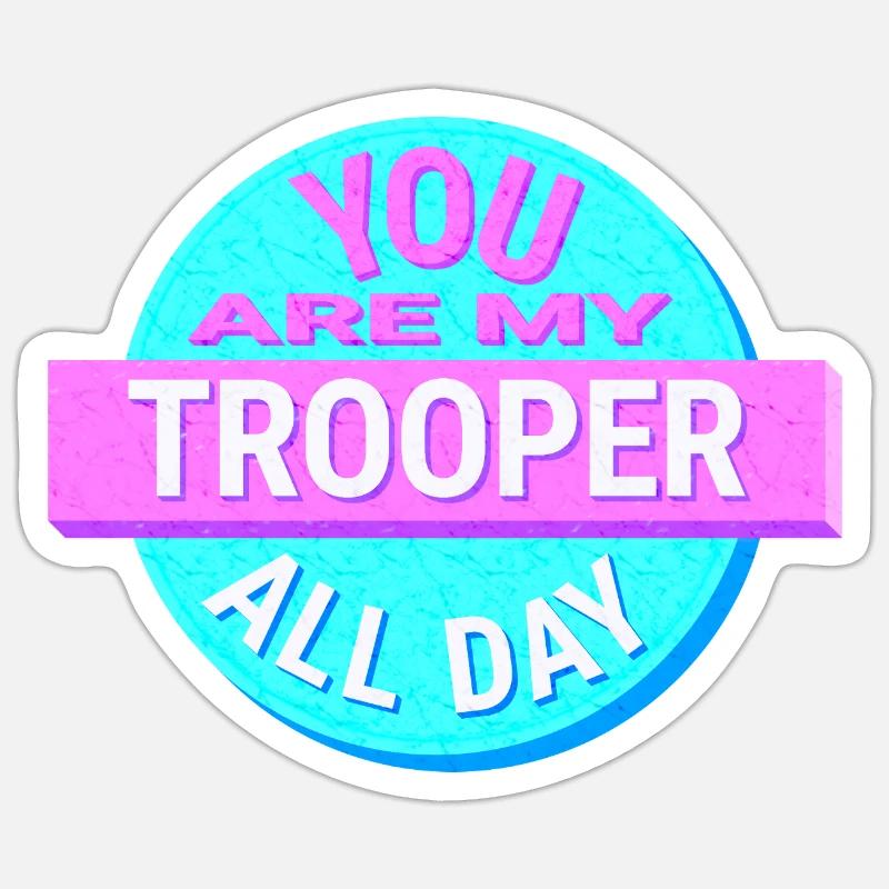Courageux - Sticker taille S (10 x 10 cm) - blanc mat