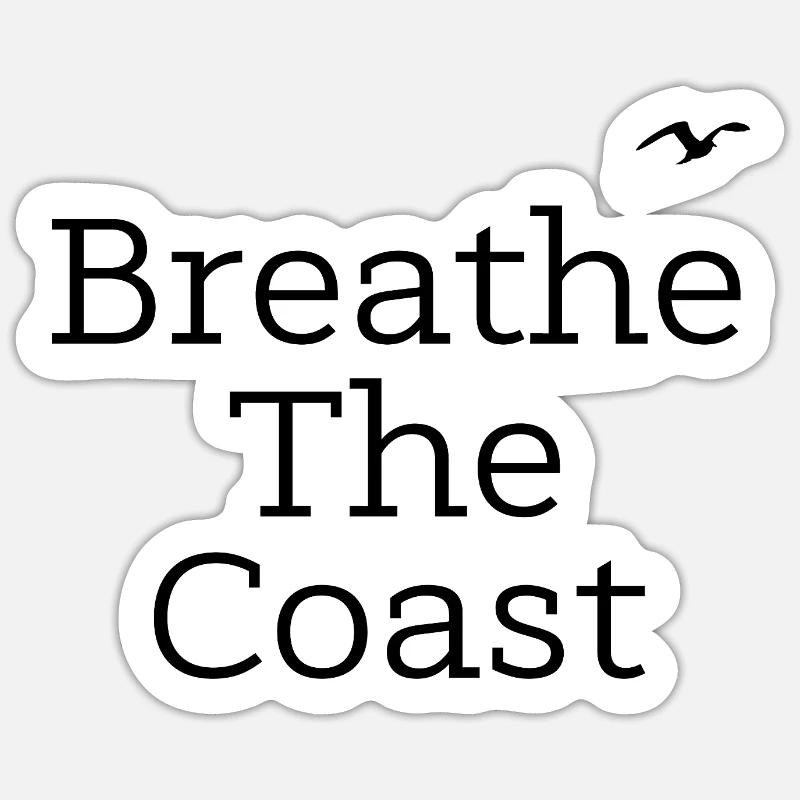 the coast - Sticker size S (10 x 10 cm) - white matte