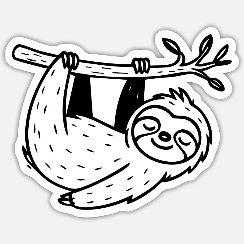 Sloth Sticker size S (10 x 10 cm)