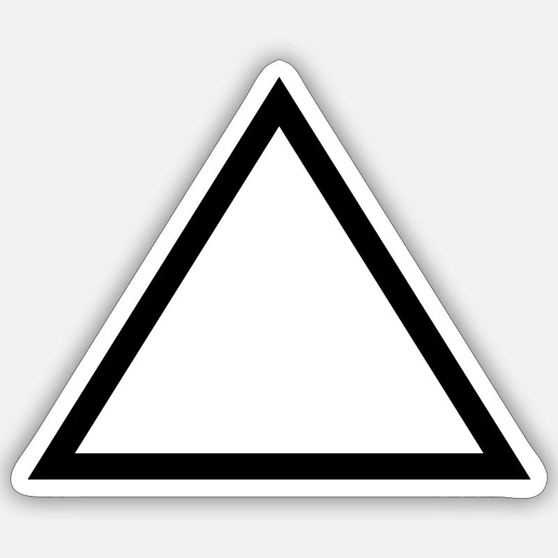 Triangle - Sticker taille S (10 x 10 cm) - blanc mat