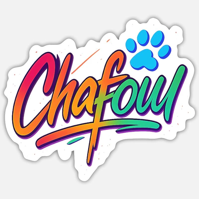 Logo #3: Le ChaFou Youtube - Sticker Größe S (10 x 10 cm) - Mattweiß