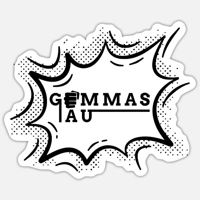 Gemmas au - on s’y attaque - Sticker taille S (10 x 10 cm) - blanc mat