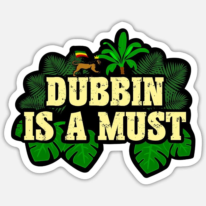 Dubbin est un Must - Sticker taille S (10 x 10 cm) - blanc mat