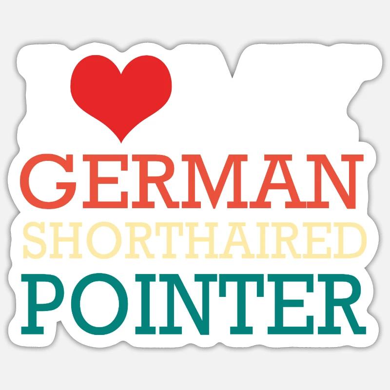German Pointer Hund Deutsch Kurzhaar Sticker Größe S (10 x 10 cm)