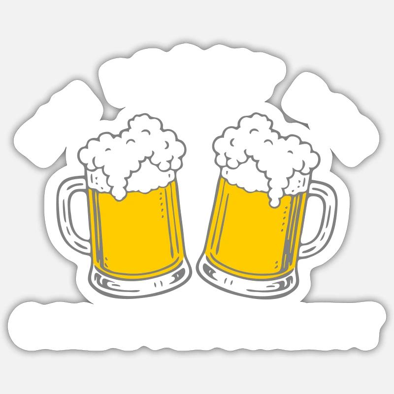 Ein Prosit der Gemütlichkeit - Sticker size S (10 x 10 cm) - white matte