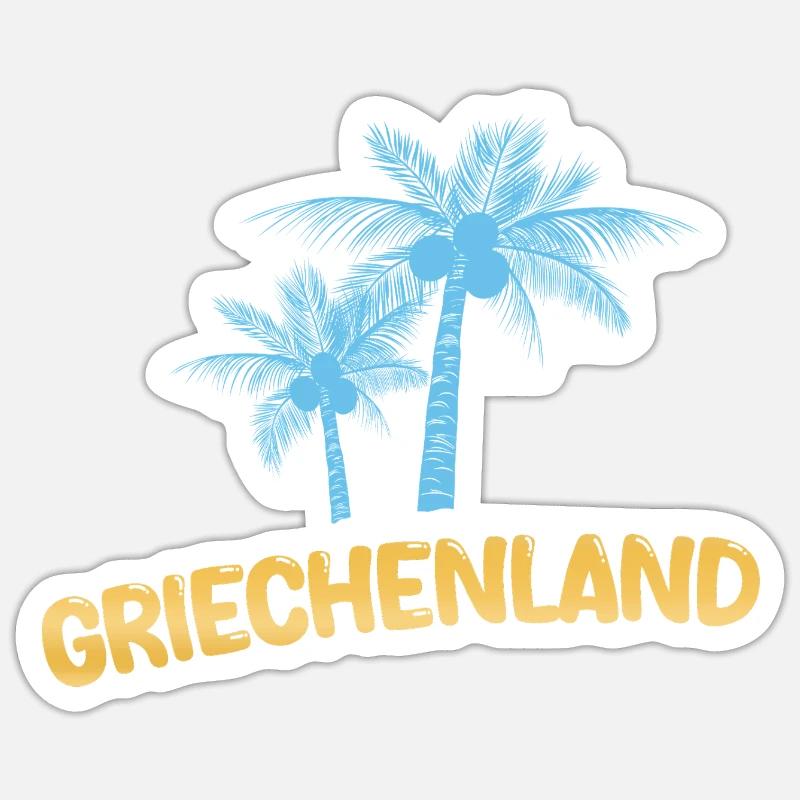 Grèce Grèce - Sticker taille S (10 x 10 cm) - blanc mat
