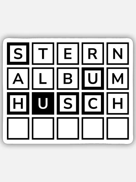 Rätselhaftes Design für Wortliebhaber - Sticker Größe S (10 x 10 cm) - Mattweiß