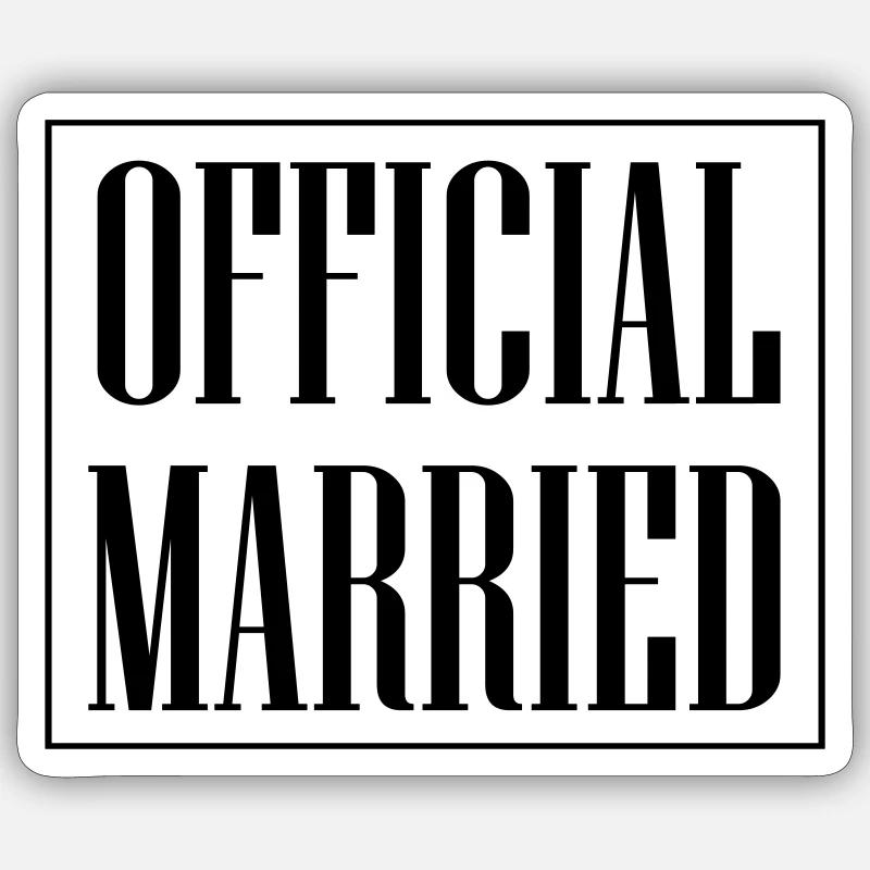 Married Wedding - Sticker size S (10 x 10 cm) - white matte
